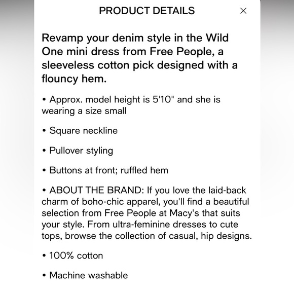 NWT Free People Wild One Mini Dress Size M $108 MSRP - Picture 6 of 7